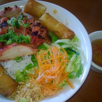 Pho Time - #48A Ground Pork Egg Rolls and Chicken served over Rice Noodles - Vietnamese Near Me - San Diego, California Pho Time - #48A Ground Pork Egg Rolls and Chicken served over Rice Noodles - Vietnamese Near Me - San Diego, California