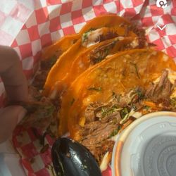 Taqueria La Hacienda - Super cheesy I don't really like the extra cheese birria tacos