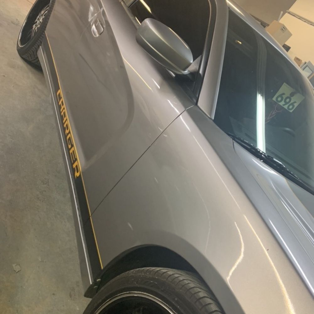 Idesigns Automotive - Side of Dodge Charger post repairs - Body Shops Near Me - Ontario, California Idesigns Automotive - Side of Dodge Charger post repairs - Body Shops Near Me - Ontario, California