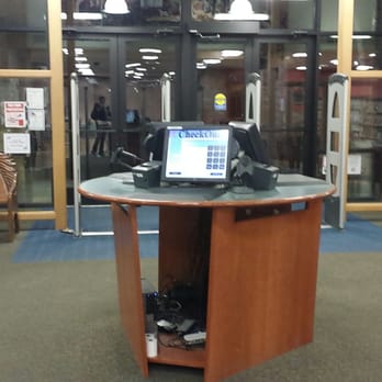 Prescott Public Library - Entrance doors upstairs & another view of the self-checkout station. - Libraries Near Me - Prescott, Arizona