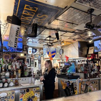 4th Base Restaurant - The bar! Be sure to ask about the prosthetic on the ceiling- it's a cool story - Seafood Near Me - West Milwaukee, Wisconsin