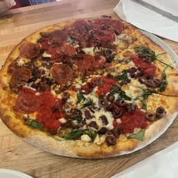 Pulled Pork, Pepperoni, Bacon & Sausage Small Spinach, Kalamata Olive & Roasted Garlic Pulled Pork, Pepperoni, Bacon & Sausage Small Spinach, Kalamata Olive & Roasted Garlic