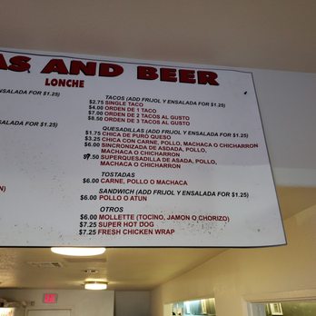 La Fuente Restaurant - the menu for the restaurant - Mexican Near Me - Calexico, California