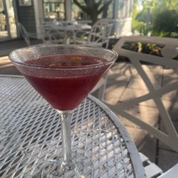Block Island Oyster Bar and Grill - Delicious martini on the back patio.