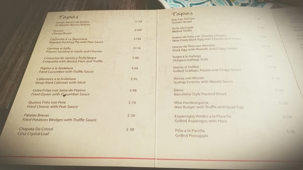 Menu photo 1 La Cobi Restaurant and Tapas Hong Kong, HK