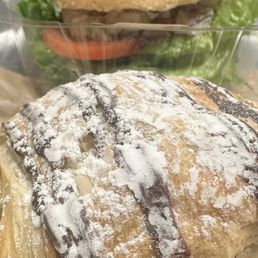 Chocolate Croissant and DC Chicken Salad on Croissant Chocolate Croissant and DC Chicken Salad on Croissant
