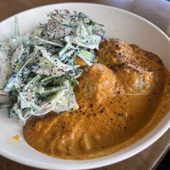 Flower Child - Chicken and Thai Chicken & Shrimp Meatballs - the salad didn't pair so well. - Salad Near Me - Salt Lake City, Utah