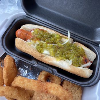 Cook Out - Jr tray hotdog, 4 onion rings, 3 nuggets - Burgers Near Me - Portsmouth, Virginia Cook Out - Jr tray hotdog, 4 onion rings, 3 nuggets - Burgers Near Me - Portsmouth, Virginia