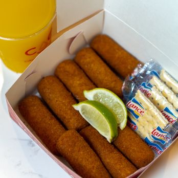 CAO Bakery & Cafe - Several ham croquettes in a box. - Bakeries Near Me - Hialeah, Florida CAO Bakery & Cafe - Several ham croquettes in a box. - Bakeries Near Me - Hialeah, Florida