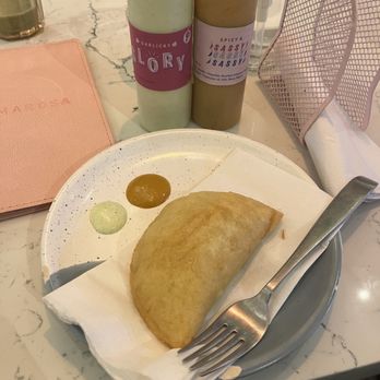 Pomarosa Coffee Shop & Kitchen - Beef Empanada with Sauces - Venezuelan Near Me - Toronto, Ontario