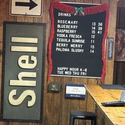 Drink menu