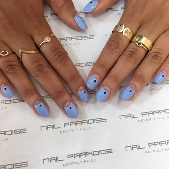 Nail Paradise - Gel mani with simple designs. - Nail Salons Near Me - Beverly Hills, California Nail Paradise - Gel mani with simple designs. - Nail Salons Near Me - Beverly Hills, California