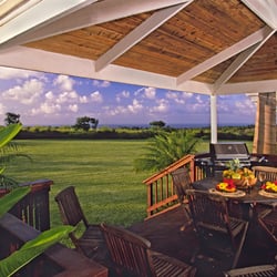 Hale Mauka Makai - Outdoor Dining Lanai with Teak Furniture