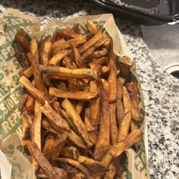 The fries that we could not even eat they were soggy with oil. The fries that we could not even eat they were soggy with oil.