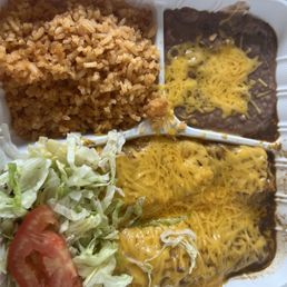 #7 Two enchilada plate... chicken enchiladas.