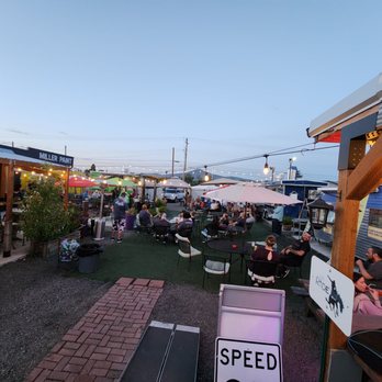 The Backyard - a crowd of people sitting at tables - Food Trucks Near Me - Medford, Oregon The Backyard - a crowd of people sitting at tables - Food Trucks Near Me - Medford, Oregon