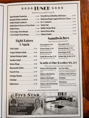 Menu photo 3 Monrovia Family Restaurant Monrovia, IN Menu photo 3 Monrovia Family Restaurant Monrovia, IN