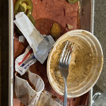 Canyons Barbeque - The aftermath of delicious brisket sandwich and potato salad! - Barbeque Near Me - Castro Valley, California