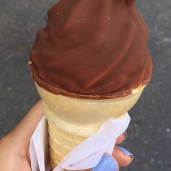 Super Scoops - A kiddie sized swirled cone dipped in chocolate - Ice Cream & Frozen Yogurt Near Me - Falmouth, Maine
