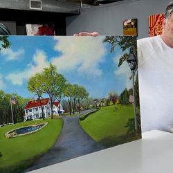 Frame World - Did you know that we offer custom oil paintings?  Pictured here is a recent commissioned copy of a family heirloom painting .