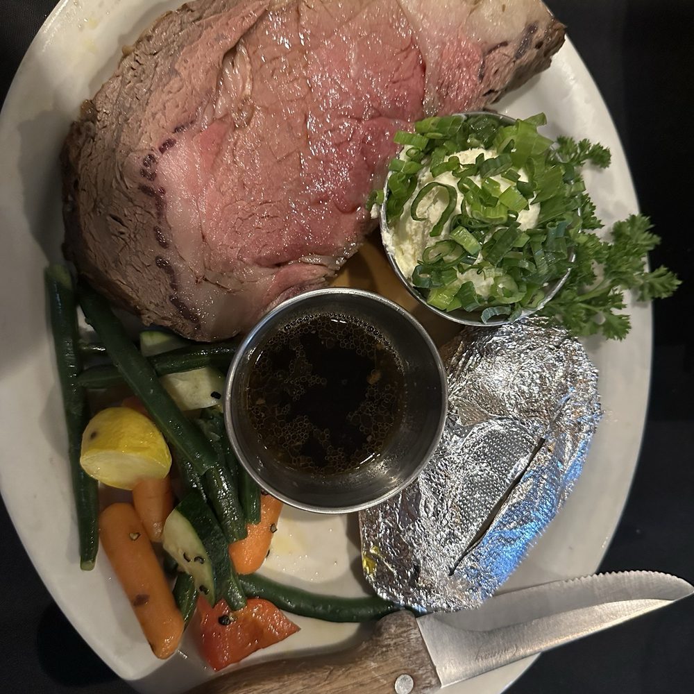 Ye Olde Lamplighter - The prime rib was cooked just right. I had the baked potato with butter and chives and the mixed veggies. The sauce was great with the meat - Steakhouses Near Me - San Bernardino, California Ye Olde Lamplighter - The prime rib was cooked just right. I had the baked potato with butter and chives and the mixed veggies. The sauce was great with the meat - Steakhouses Near Me - San Bernardino, California