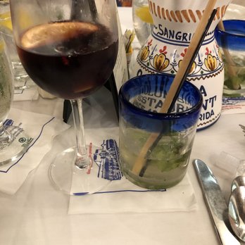 The Columbia - Sangria on the left and Mojito on the right. - Spanish Near Me - St Augustine, Florida