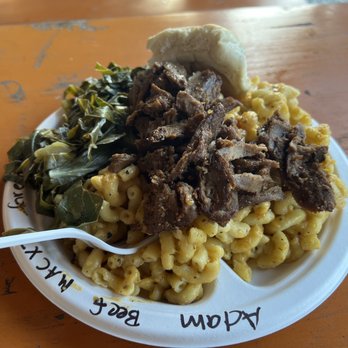 Southern Fried Vegan - Beef, 2x Mac and cheese, collards - Vegan Near Me Southern Fried Vegan - Beef, 2x Mac and cheese, collards - Vegan Near Me