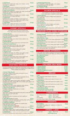 Menu photo 1 Kripa Indian Cuisine Enid, OK Menu photo 1 Kripa Indian Cuisine Enid, OK