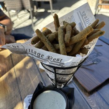 Oakside - Fried green beans with wasabi ranch dressing! - Seafood Near Me - Big Bear Lake, California Oakside - Fried green beans with wasabi ranch dressing! - Seafood Near Me - Big Bear Lake, California