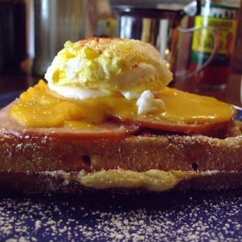 Shaky Alibi - Savory Waffle with Canadian Bacon, Cheddar and poached egg. - Coffee & Tea Near Me - Los Angeles, California Shaky Alibi - Savory Waffle with Canadian Bacon, Cheddar and poached egg. - Coffee & Tea Near Me - Los Angeles, California