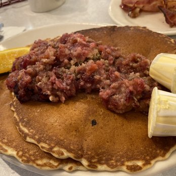 Elmo's Diner - Cranberry oatmeal pancakes - Diners Near Me - Durham, North Carolina