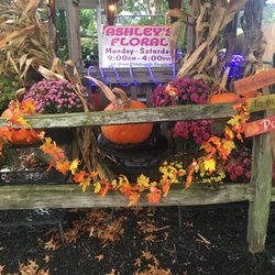Ashley's Floral - Pumpkins, cornstalks, mums and guards