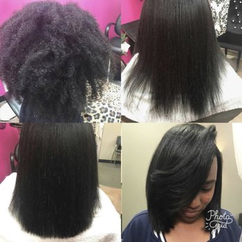 Silk Press Treatment And Trim On Natural Hair Yelp