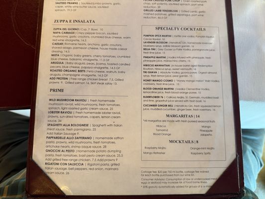 Menu photo 5 Bella Siena Benicia, CA