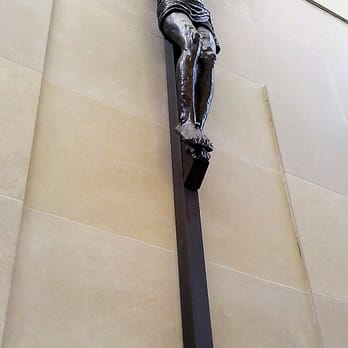 Holy Cross Mortuary - Giant cross at the center of the back chapel - Mortuary Services Near Me - Culver City, California