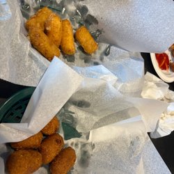 Cardinal Tavern - Mac n cheese bites and mini corn dogs...came out hot and delicious!