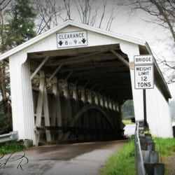 Banks Covered Bridge - LOVE the white color