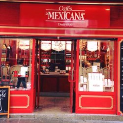 Cafés la Mexicana - Fachada de la tienda de cafés La Mexicana en la calle Preciados, Madrid