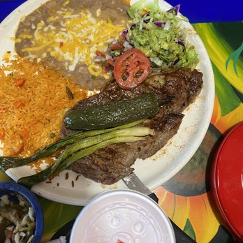 El Tapatio - Ribeye plate served with beans and rice - Bars Near Me - Flagstaff, Arizona