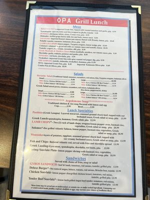 Menu photo 6 Opa Grill Parker, CO