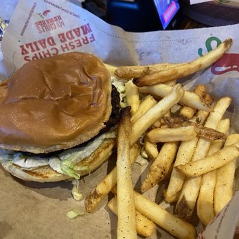 Chili's - Old Timer Black Bean Burger with fries - Bars Near Me - Olathe, Kansas Chili's - Old Timer Black Bean Burger with fries - Bars Near Me - Olathe, Kansas