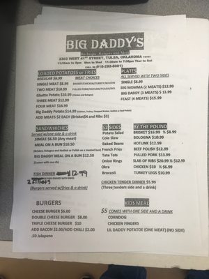 Menu photo 4 Big Daddy's BBQ Tulsa, OK Menu photo 4 Big Daddy's BBQ Tulsa, OK