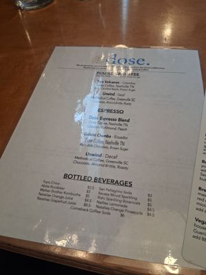 Menu photo 6 Dose Café & Dram Bar Nashville, TN