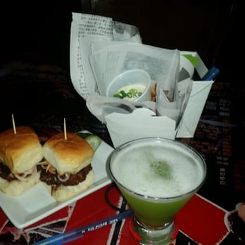 Wang Chung's - Vietnamese sliders, midori melonball, a fried gyoza type treat. - Karaoke Near Me - Honolulu, Hawaii Wang Chung's - Vietnamese sliders, midori melonball, a fried gyoza type treat. - Karaoke Near Me - Honolulu, Hawaii