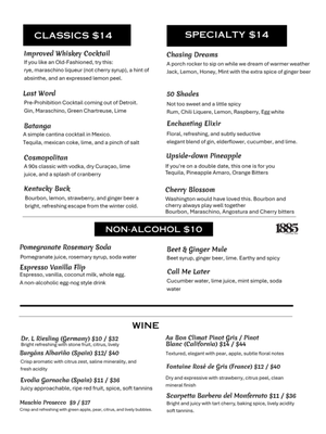 Menu photo 3 1885 Cocktail Bar Owensboro, KY