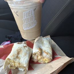 caramel blondie and breakfast burrito caramel blondie and breakfast burrito