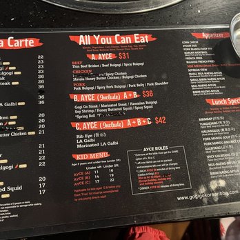 GogiGo - Menu - Korean Near Me - Frederick, Maryland