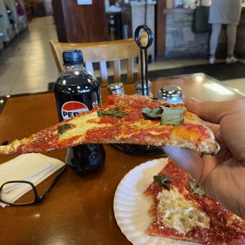 Nonna's - No flop! Their margarita slice, w/ San Marzano tomatoes, Stands straight across! - Pizza Near Me - Florham Park, New Jersey Nonna's - No flop! Their margarita slice, w/ San Marzano tomatoes, Stands straight across! - Pizza Near Me - Florham Park, New Jersey