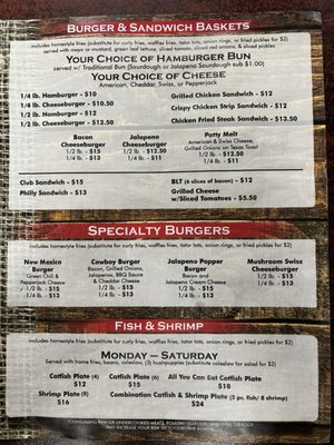 Menu photo 1 Diamond R Store & Cafe Zephyr, TX