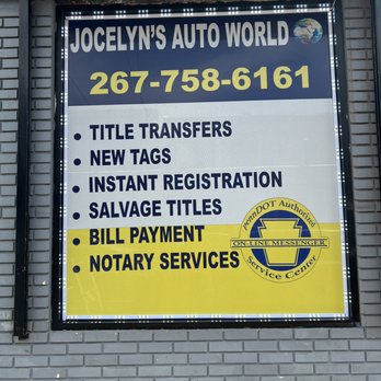 Jocelyn’s Auto World - Notaries Near Me - Philadelphia, Pennsylvania Jocelyn’s Auto World - Notaries Near Me - Philadelphia, Pennsylvania